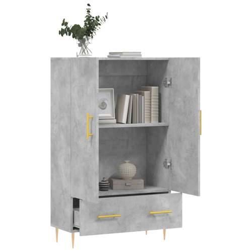 Visoka komoda boja betona 69,5 x 31 x 115 cm konstruirano drvo - Beton siva 1 Cijena