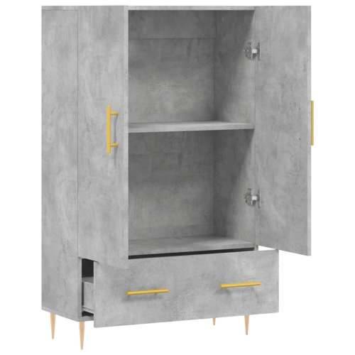 Visoka komoda boja betona 69,5 x 31 x 115 cm konstruirano drvo - Beton siva 1 Cijena