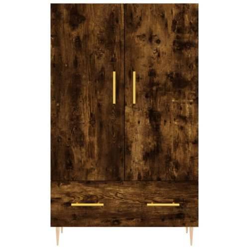 Visoka komoda boja hrasta 69,5 x 31 x 115 cm konstruirano drvo - Dimljeni hrast 1 Cijena