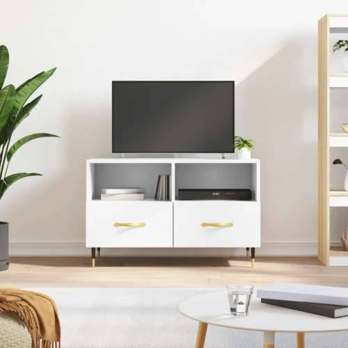 TV ormarić bijeli 80 x 36 x 50 cm od konstruiranog drva - Bijela 1 Cijena