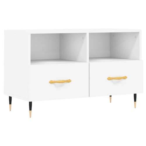 TV ormarić bijeli 80 x 36 x 50 cm od konstruiranog drva - Bijela 1 Cijena