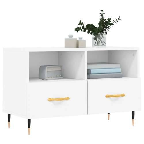 TV ormarić bijeli 80 x 36 x 50 cm od konstruiranog drva - Bijela 1 Cijena