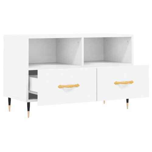 TV ormarić bijeli 80 x 36 x 50 cm od konstruiranog drva - Bijela 1 Cijena