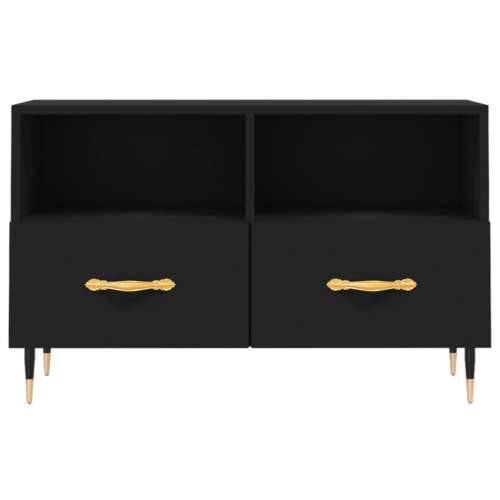 TV ormarić crni 80 x 36 x 50 cm od konstruiranog drva - Crna 1 Cijena