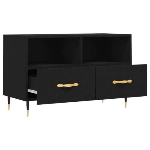 TV ormarić crni 80 x 36 x 50 cm od konstruiranog drva - Crna 1 Cijena