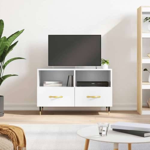 TV ormarić sjajni bijeli 80 x 36 x 50 cm od konstruiranog drva - Visoko sjajno bijela 1 Cijena