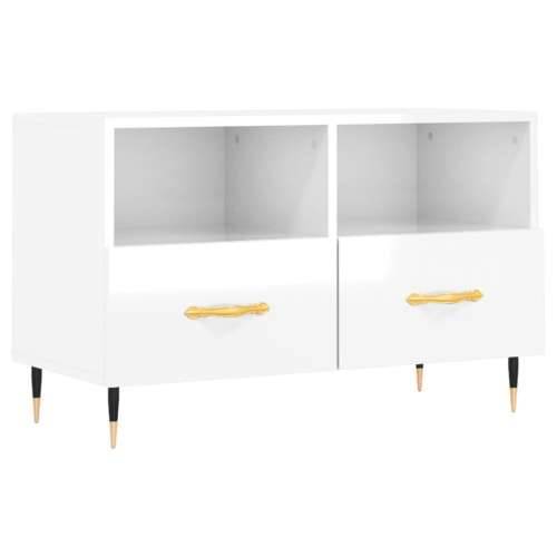 TV ormarić sjajni bijeli 80 x 36 x 50 cm od konstruiranog drva - Visoko sjajno bijela 1 Cijena