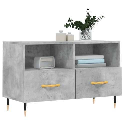TV ormarić boja betona 80 x 36 x 50 cm konstruirano drvo - Beton siva 1 Cijena