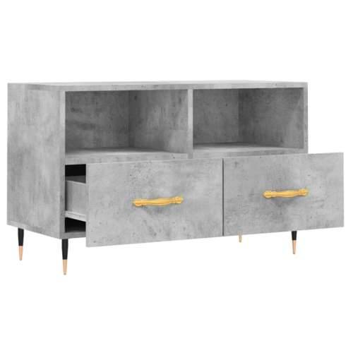 TV ormarić boja betona 80 x 36 x 50 cm konstruirano drvo - Beton siva 1 Cijena