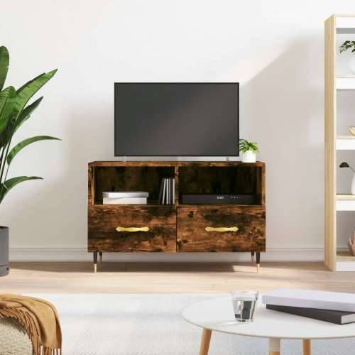 TV ormarić dimljeni hrast 80 x 36 x 50 cm konstruirano drvo - Dimljeni hrast 1 Cijena