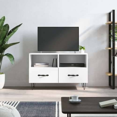 TV ormarić bijeli 80 x 36 x 50 cm od konstruiranog drva - Bijela 1 Cijena