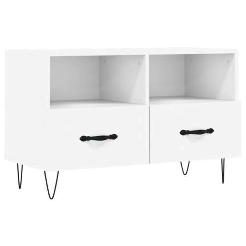 TV ormarić bijeli 80 x 36 x 50 cm od konstruiranog drva - Bijela 1 Cijena