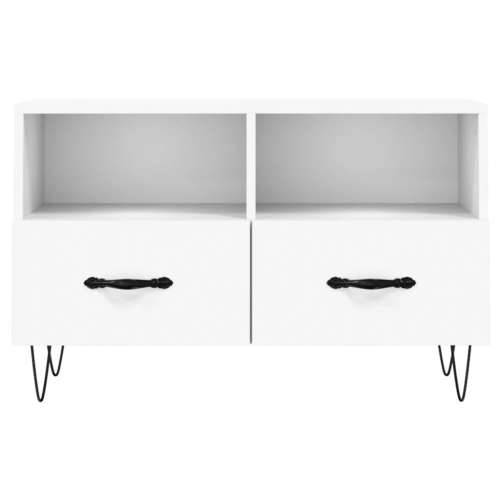 TV ormarić bijeli 80 x 36 x 50 cm od konstruiranog drva - Bijela 1 Cijena