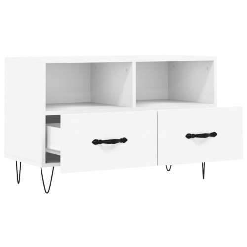 TV ormarić bijeli 80 x 36 x 50 cm od konstruiranog drva - Bijela 1 Cijena