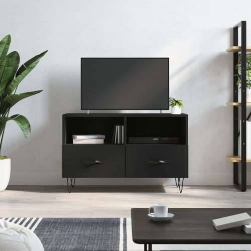 TV ormarić crni 80 x 36 x 50 cm od konstruiranog drva - Crna 1 Cijena