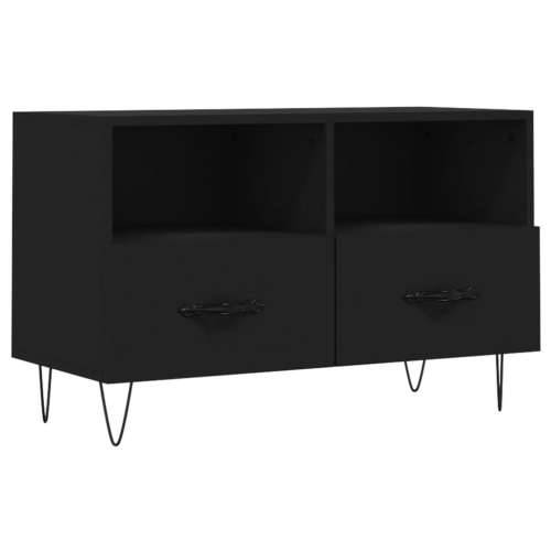 TV ormarić crni 80 x 36 x 50 cm od konstruiranog drva - Crna 1 Cijena