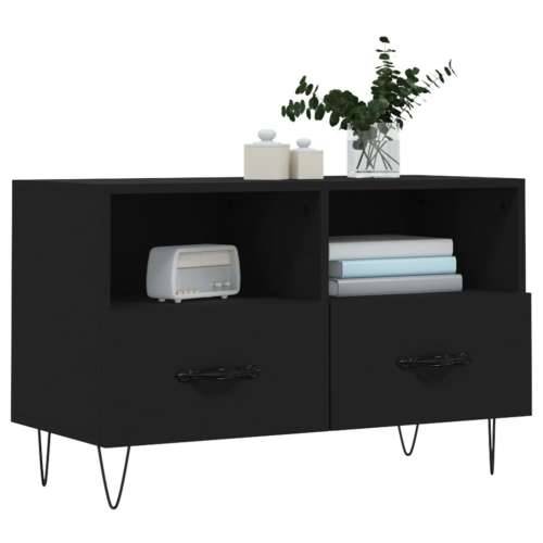 TV ormarić crni 80 x 36 x 50 cm od konstruiranog drva - Crna 1 Cijena