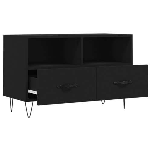 TV ormarić crni 80 x 36 x 50 cm od konstruiranog drva - Crna 1 Cijena