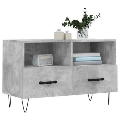 TV ormarić boja betona 80 x 36 x 50 cm konstruirano drvo - Beton siva 1 Cijena