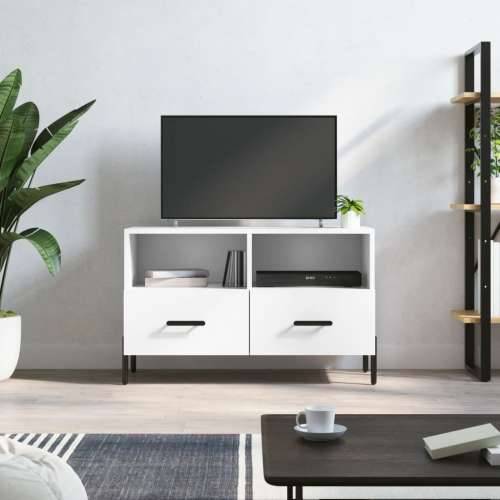 TV ormarić bijeli 80 x 36 x 50 cm od konstruiranog drva - Bijela 1 Cijena