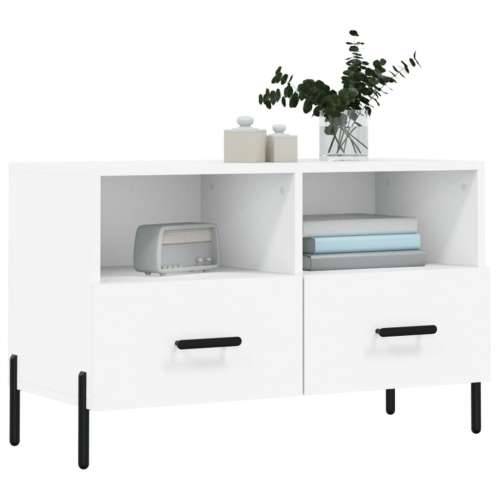 TV ormarić bijeli 80 x 36 x 50 cm od konstruiranog drva - Bijela 1 Cijena