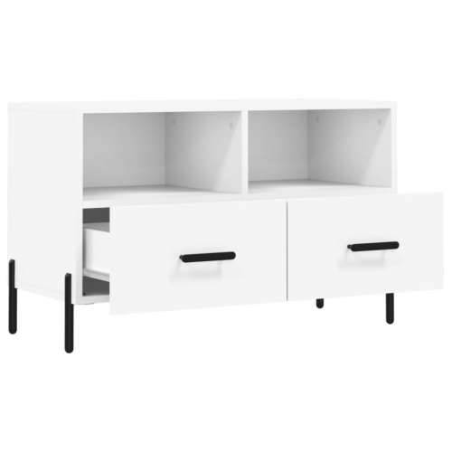 TV ormarić bijeli 80 x 36 x 50 cm od konstruiranog drva - Bijela 1 Cijena