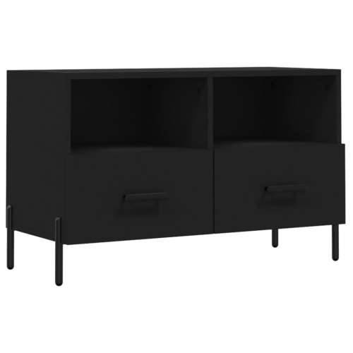 TV ormarić crni 80 x 36 x 50 cm od konstruiranog drva - Crna 1 Cijena