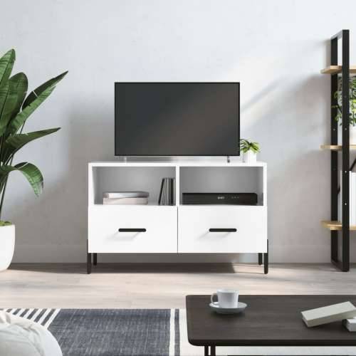 TV ormarić sjajni bijeli 80 x 36 x 50 cm od konstruiranog drva - Visoko sjajno bijela 1 Cijena