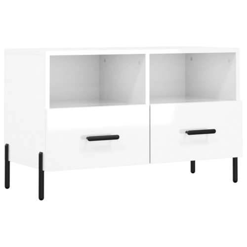 TV ormarić sjajni bijeli 80 x 36 x 50 cm od konstruiranog drva - Visoko sjajno bijela 1 Cijena