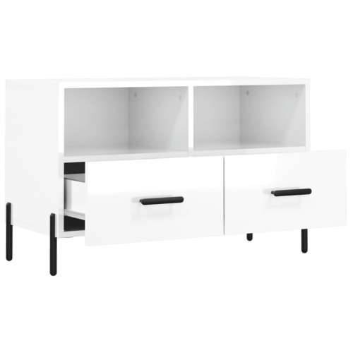 TV ormarić sjajni bijeli 80 x 36 x 50 cm od konstruiranog drva - Visoko sjajno bijela 1 Cijena