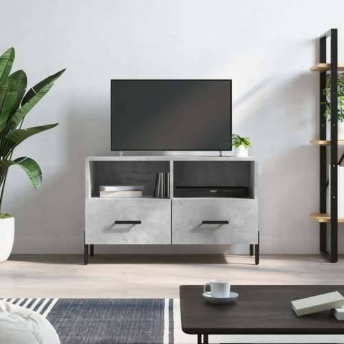 TV ormarić boja betona 80 x 36 x 50 cm konstruirano drvo - Beton siva 1 Cijena