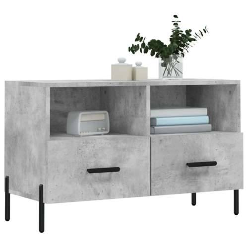 TV ormarić boja betona 80 x 36 x 50 cm konstruirano drvo - Beton siva 1 Cijena