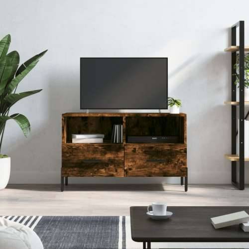 TV ormarić dimljeni hrast 80 x 36 x 50 cm konstruirano drvo - Dimljeni hrast 1 Cijena