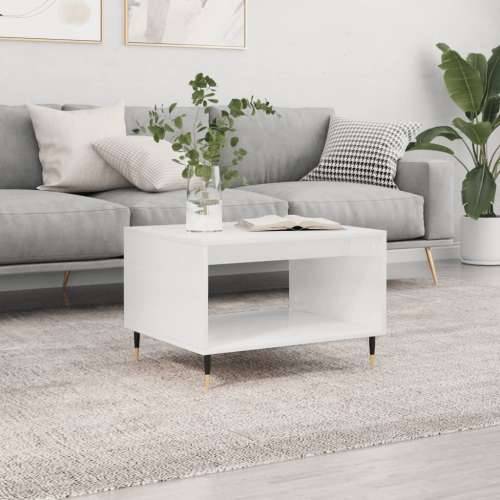 Stolić za kavu bijeli 60 x 50 x 40 cm od konstruiranog drva - Bijela 1 Cijena