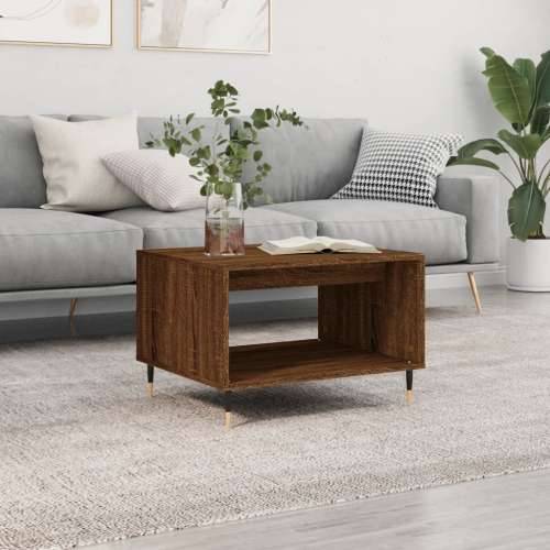 Stolić za kavu smeđa boja hrasta 60x50x40 cm konstruirano drvo - Smeđi hrast 1 Cijena