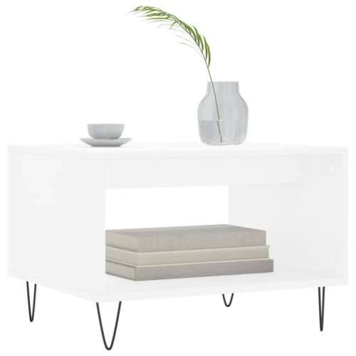 Stolić za kavu bijeli 60 x 50 x 40 cm od konstruiranog drva - Bijela 1 Cijena