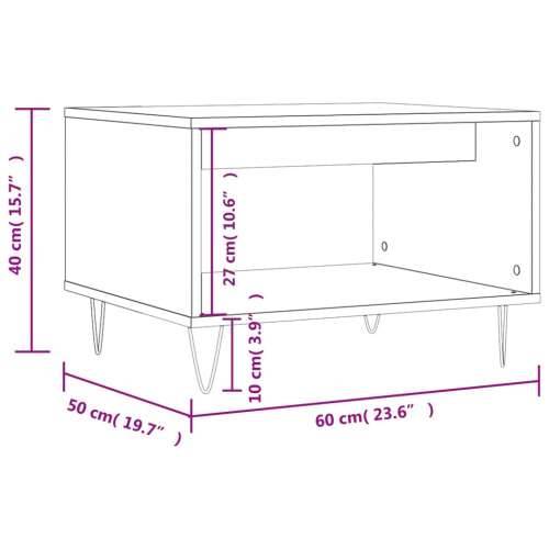Stolić za kavu boja betona 60x50x40 cm konstruirano drvo Beton siva 1 Cijena