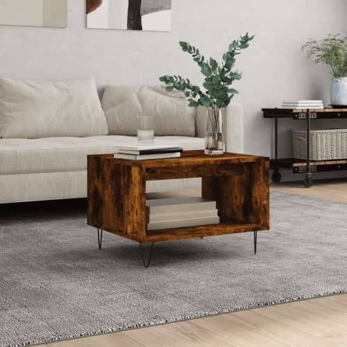 Stolić za kavu boja hrasta 60 x 50 x 40 cm konstruirano drvo - Dimljeni hrast 1 Cijena