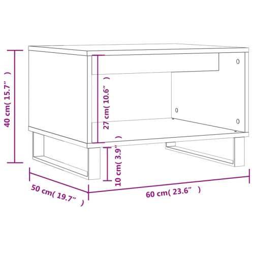 Stolić za kavu bijeli 60 x 50 x 40 cm od konstruiranog drva - Bijela 1 Cijena