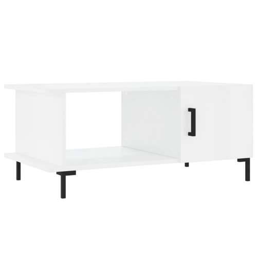 Stolić za kavu sjajni bijeli 90 x 50 x 40 cm konstruirano drvo Cijena