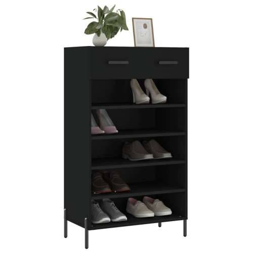 Ormarić za cipele crni 60 x 35 x 105 cm od konstruiranog drva - Crna 1 Cijena