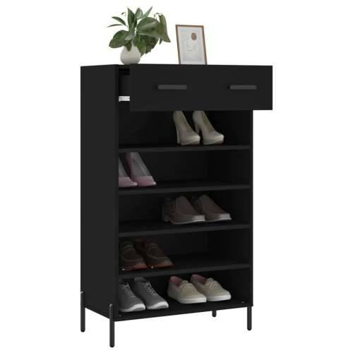Ormarić za cipele crni 60 x 35 x 105 cm od konstruiranog drva - Crna 1 Cijena