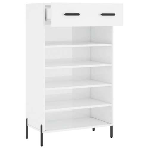 Ormarić za cipele sjajni bijeli 60x35x105 cm konstruirano drvo - Visoko sjajno bijela 1 Cijena