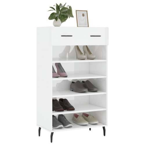 Ormarić za cipele sjajni bijeli 60x35x105 cm konstruirano drvo - Visoko sjajno bijela 1 Cijena
