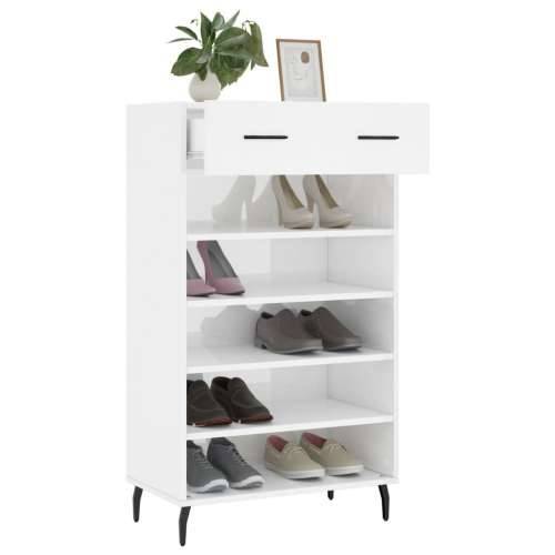Ormarić za cipele sjajni bijeli 60x35x105 cm konstruirano drvo - Visoko sjajno bijela 1 Cijena