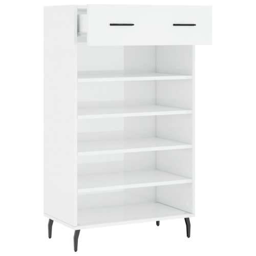 Ormarić za cipele sjajni bijeli 60x35x105 cm konstruirano drvo - Visoko sjajno bijela 1 Cijena