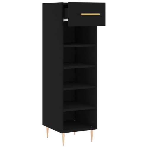 Ormarić za cipele crni 30 x 35 x 105 cm od konstruiranog drva - Crna 1 Cijena