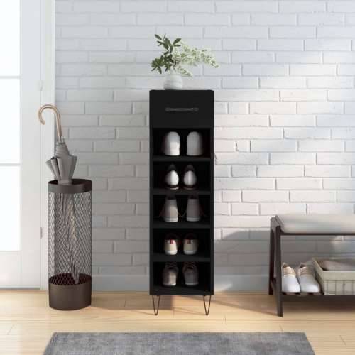 Ormarić za cipele crni 30 x 35 x 105 cm od konstruiranog drva Crna 1 Cijena