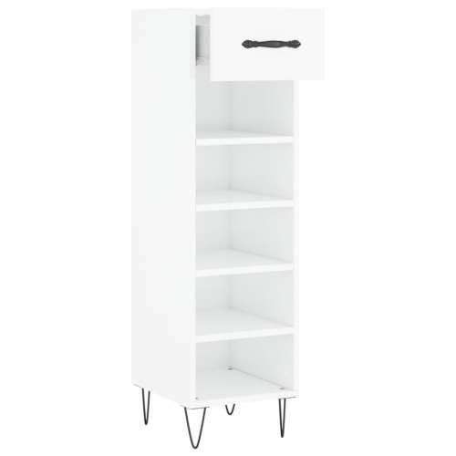 Ormarić za cipele sjajni bijeli 30x35x105 cm konstruirano drvo - Visoko sjajno bijela 1 Cijena