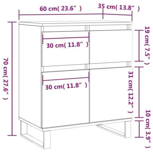 Komoda siva boja betona 60x35x70 cm od konstruiranog drva - Beton siva 1 Cijena